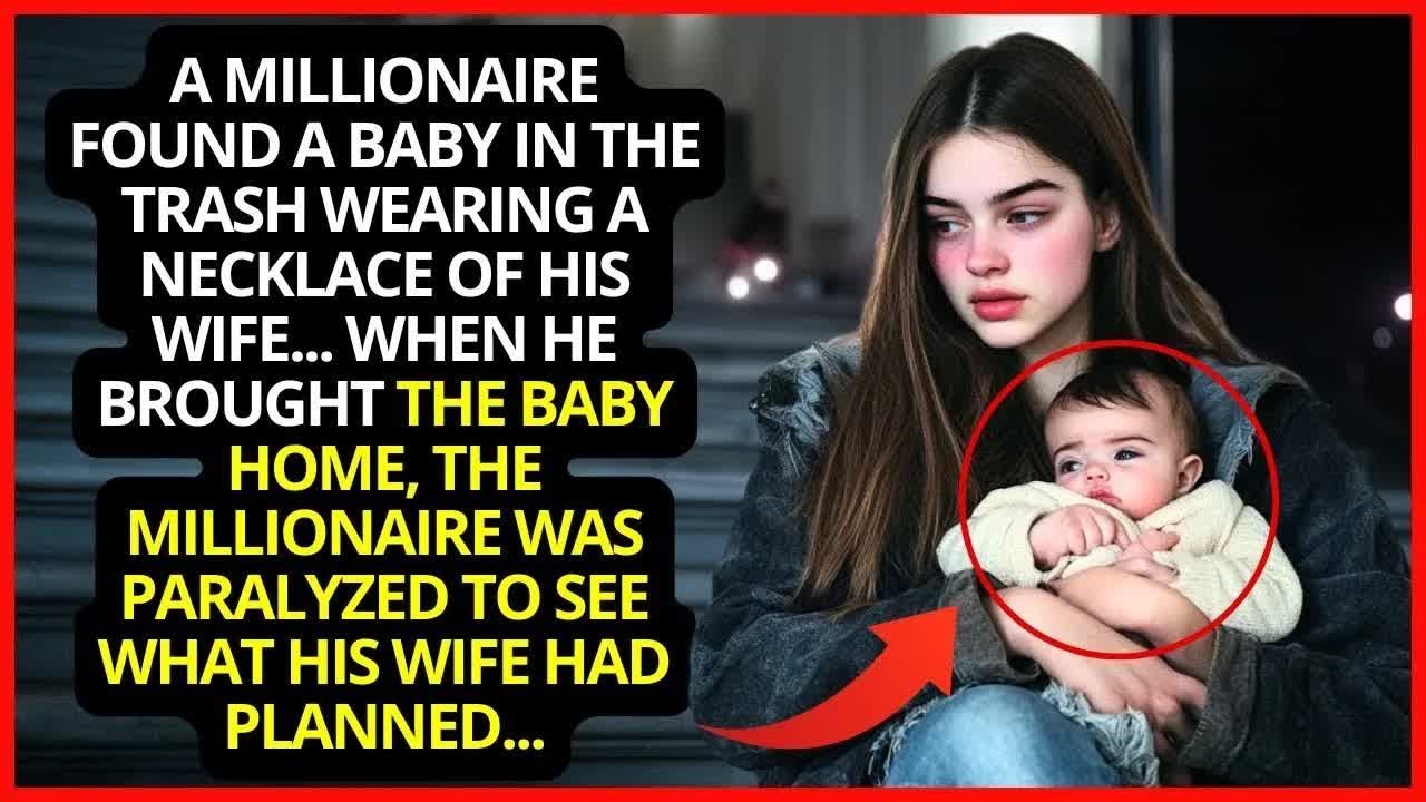A Millionaire found a Baby wearing a Necklace of His Wife… When he brought the baby