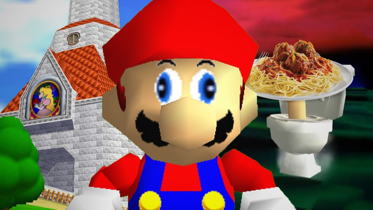 Stupide Mario : With spaghetti to the toilet VF
