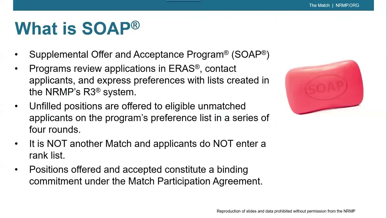 ERAS and NRMP offer SOAP 101 Webinar - 03/05/2024