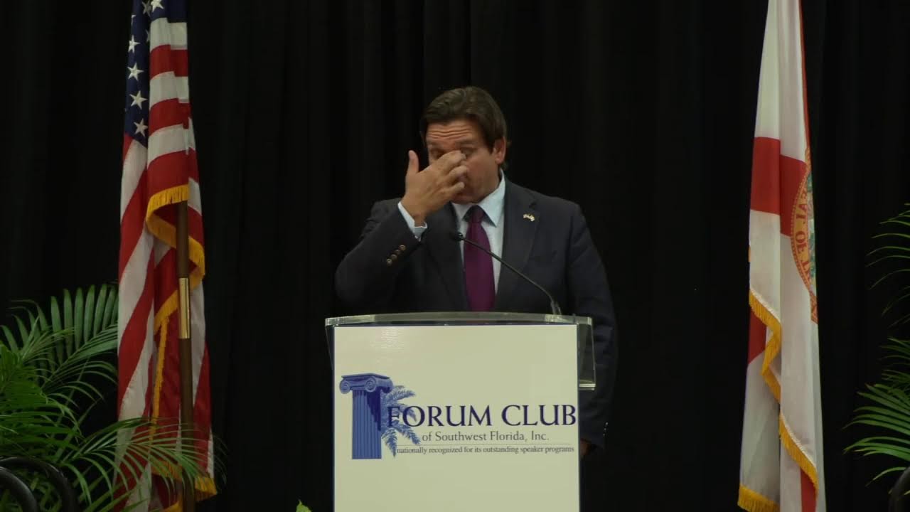 Governor DeSantis Speaks at the Forum Club of Southwest Florida in Naples