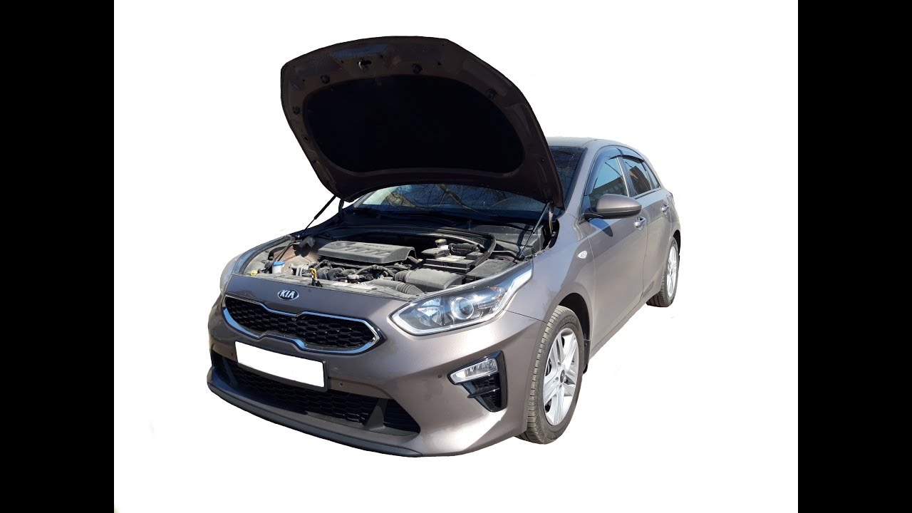 Установка газового упора капота Kia Ceed 3