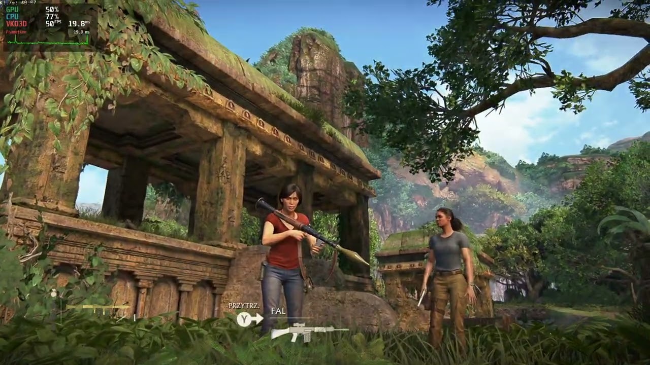MangoHUD на Linux, тестирую на Uncharted 4