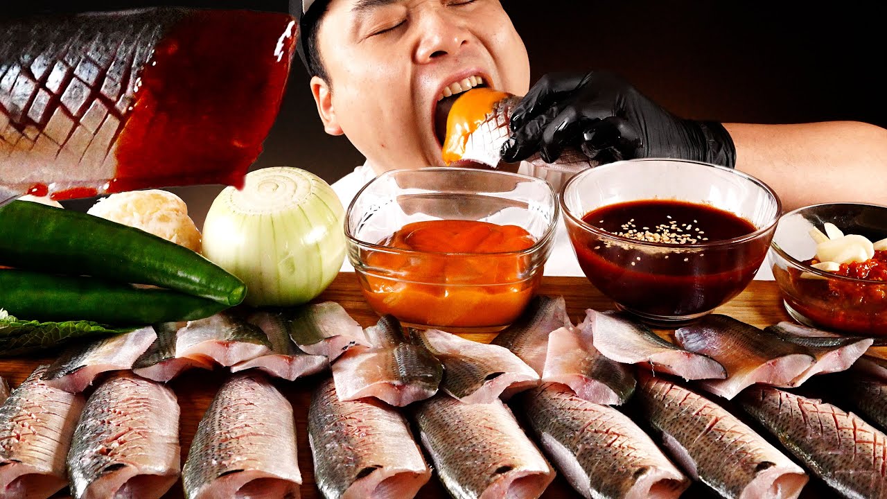 제철 통전어와 뼈 제거 전어 먹방~!! mackerel sashimi, Grilled mackerel