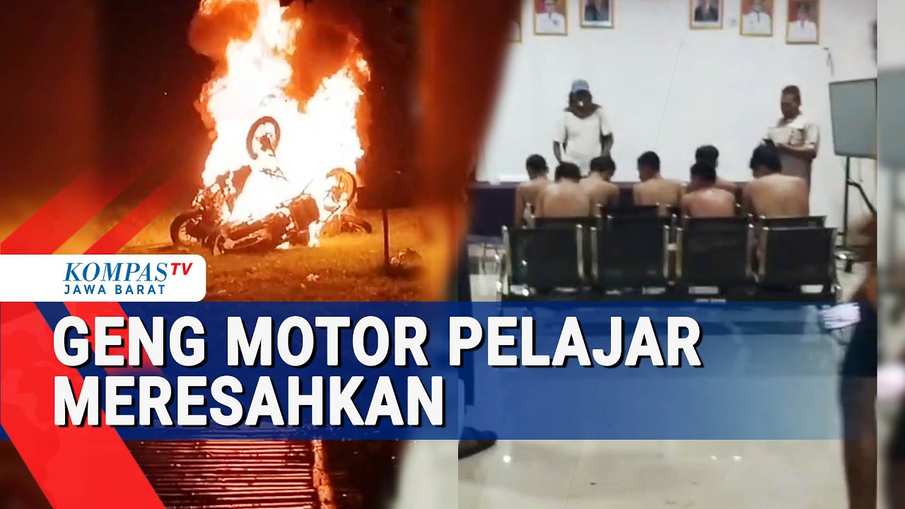 Warga Cirebon Hadang Tawuran Pelajar, Motor Tertinggal Dibakar!