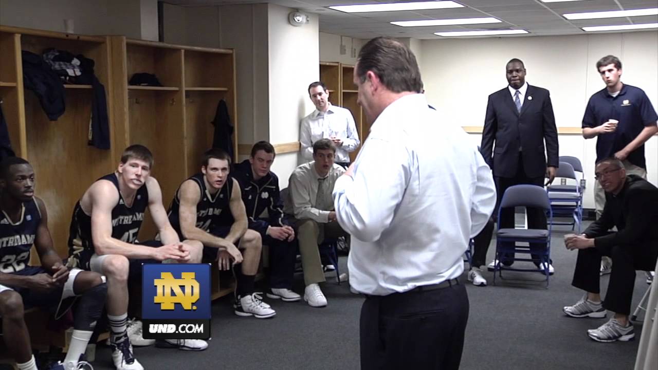 Mike Brey - Locker Room Celebration - at Connecticut, Jan. 29, 2012