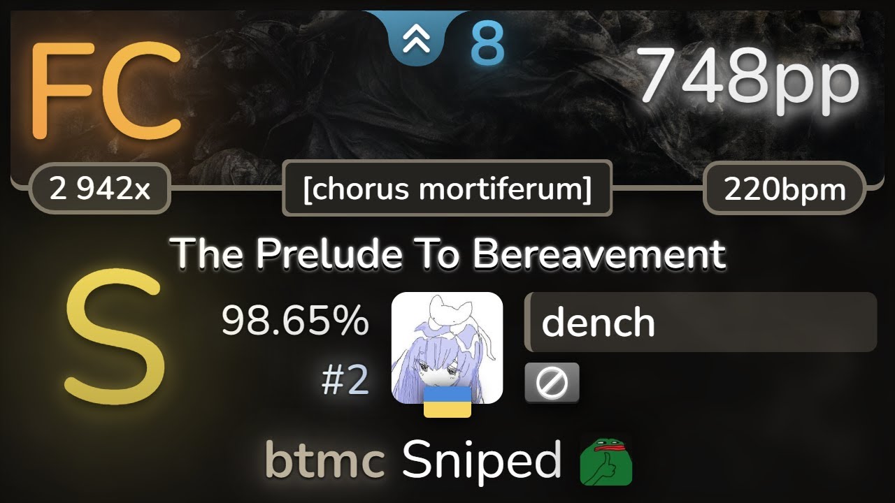 🔔 8.0⭐dench | Shadow Of Intent - The Prelude To Bereavement [chorus mortiferum] 98.65% (#2 748pp FC)