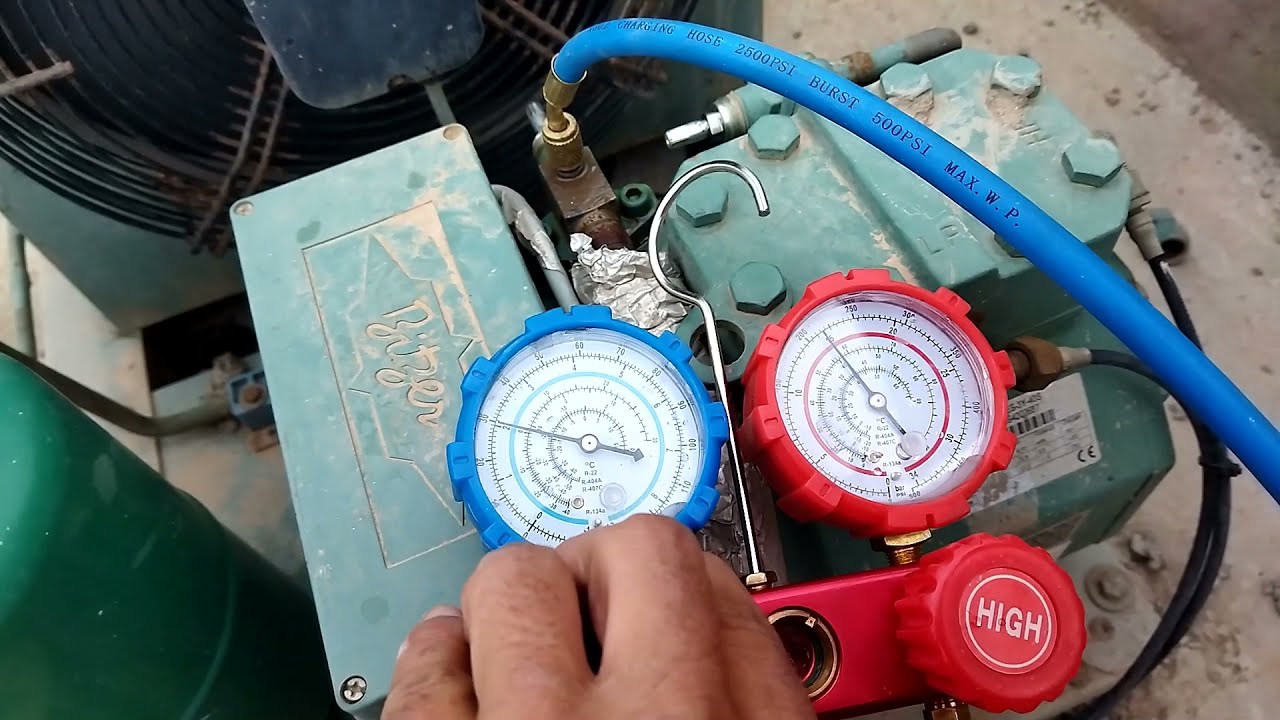 شحن غرفة تبريد بفريون 404a