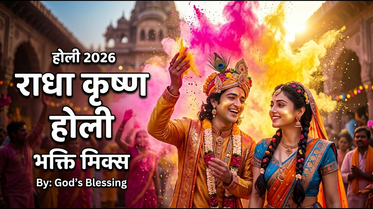 राधा कृष्ण होली महोत्सव 2026 | भक्ति यात्रा | रंगों में डूबा वृंदावन | God’s Blessing