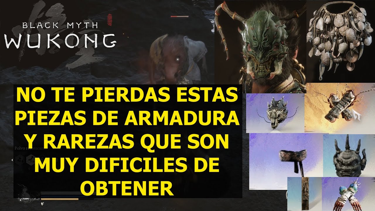 Black Myth Wukong No te pierdas estas piezas de ARMADURA y TALISMANES raros y DIFICILES de OBTENER