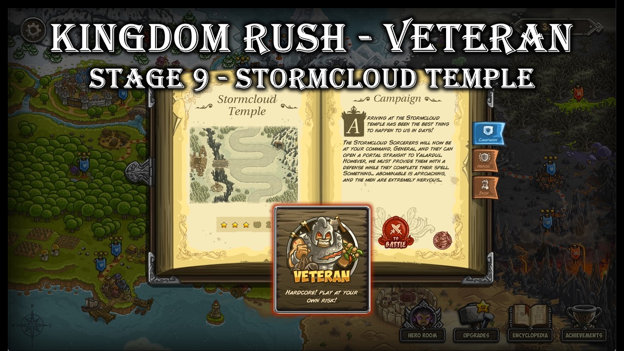 Kingdom Rush - 9 - Stormcloud Temple (Veteran - 3 Stars)