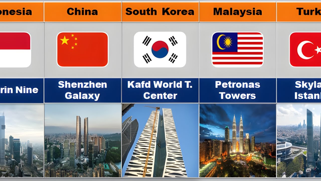 Famous Twin Towers From Different Countries