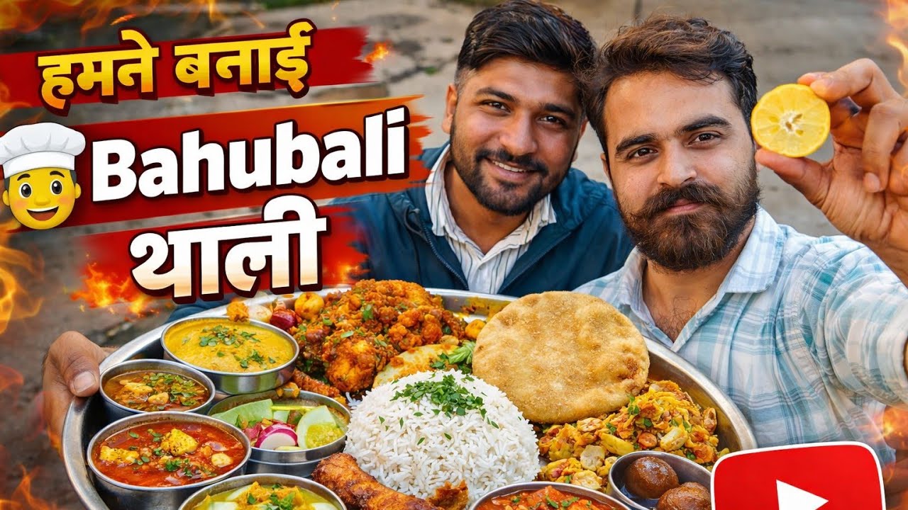 🔥 Village Style Bahubali Thali Banayi | Full Desi Swag #sunilyadavvlog67 #chikayadavvlog #vlog 