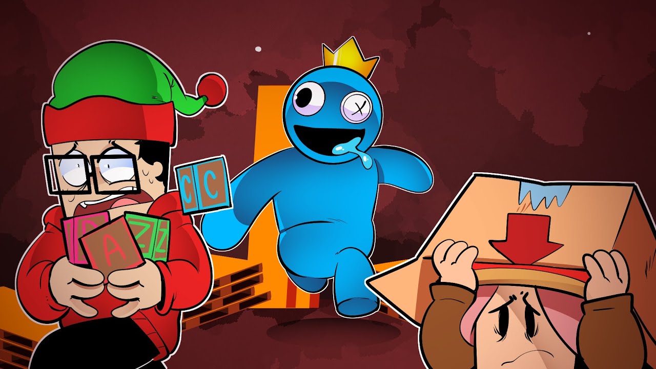 FUJA DO BICHO AZUL BABÃO no ROBLOX...- Rainbow Friends (COMPLETO)