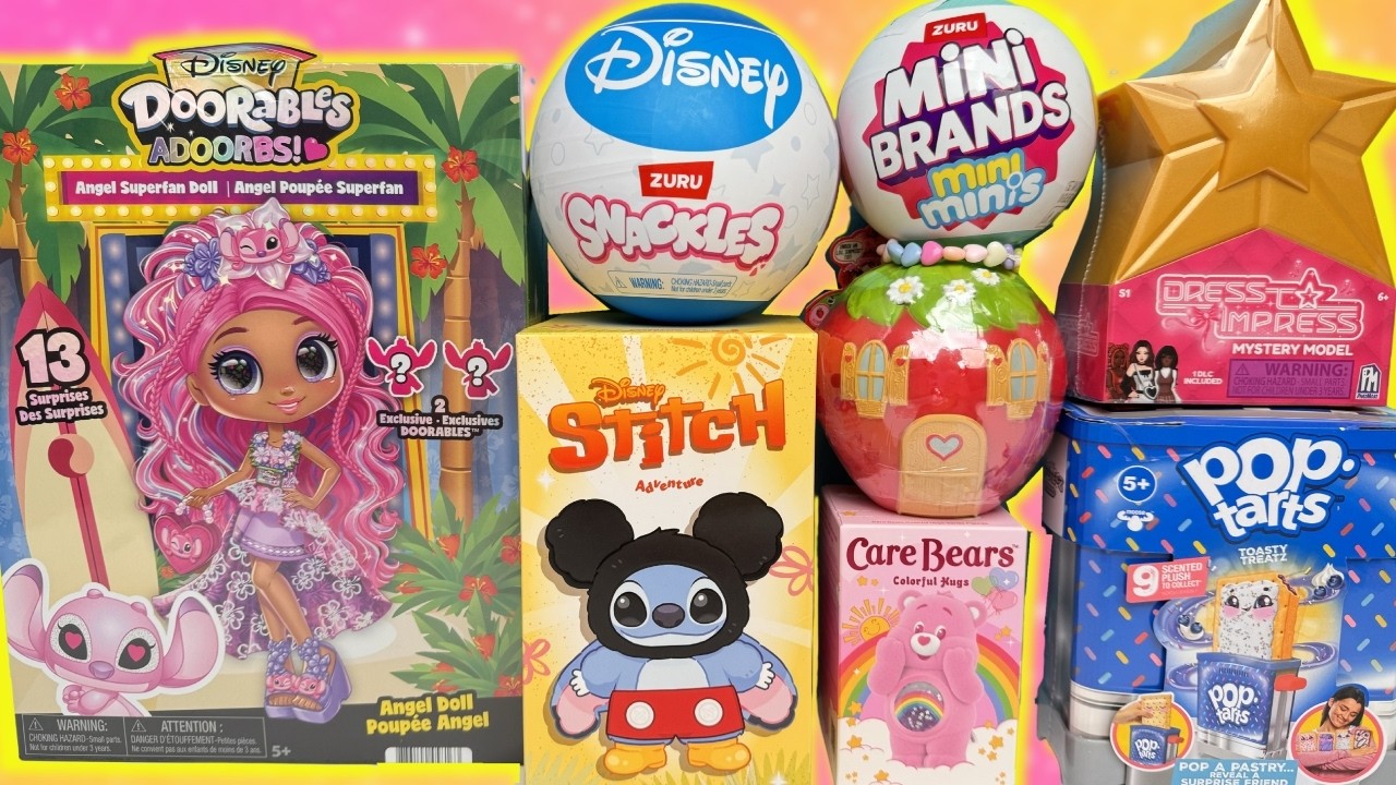 💗 UNBOXING BLIND BAGS & BLIND BOXES! Doorables! Pop Mart! LOL Surprise! Stitch! Angel & Mini Brands!