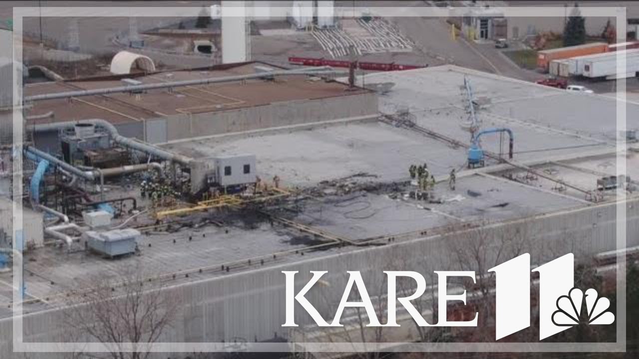 Fire rages at Eagan recycling facility on Sunday morning
