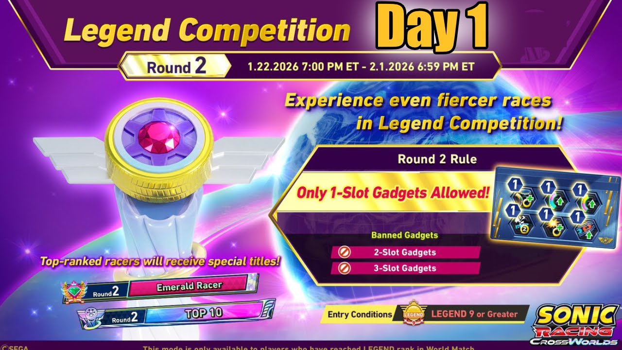 Sonic Crossworld Round 2 Legends Comp Day 1 (Jan 22nd)
