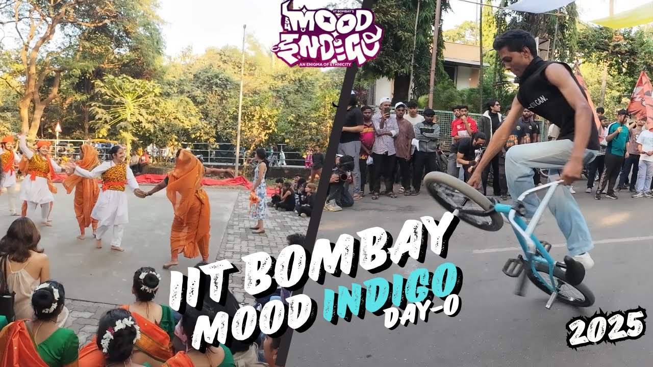 IIT Bombay Mood Indigo Day 0 (2025)🔥 | Hostel, Road Events & Mumbai Night