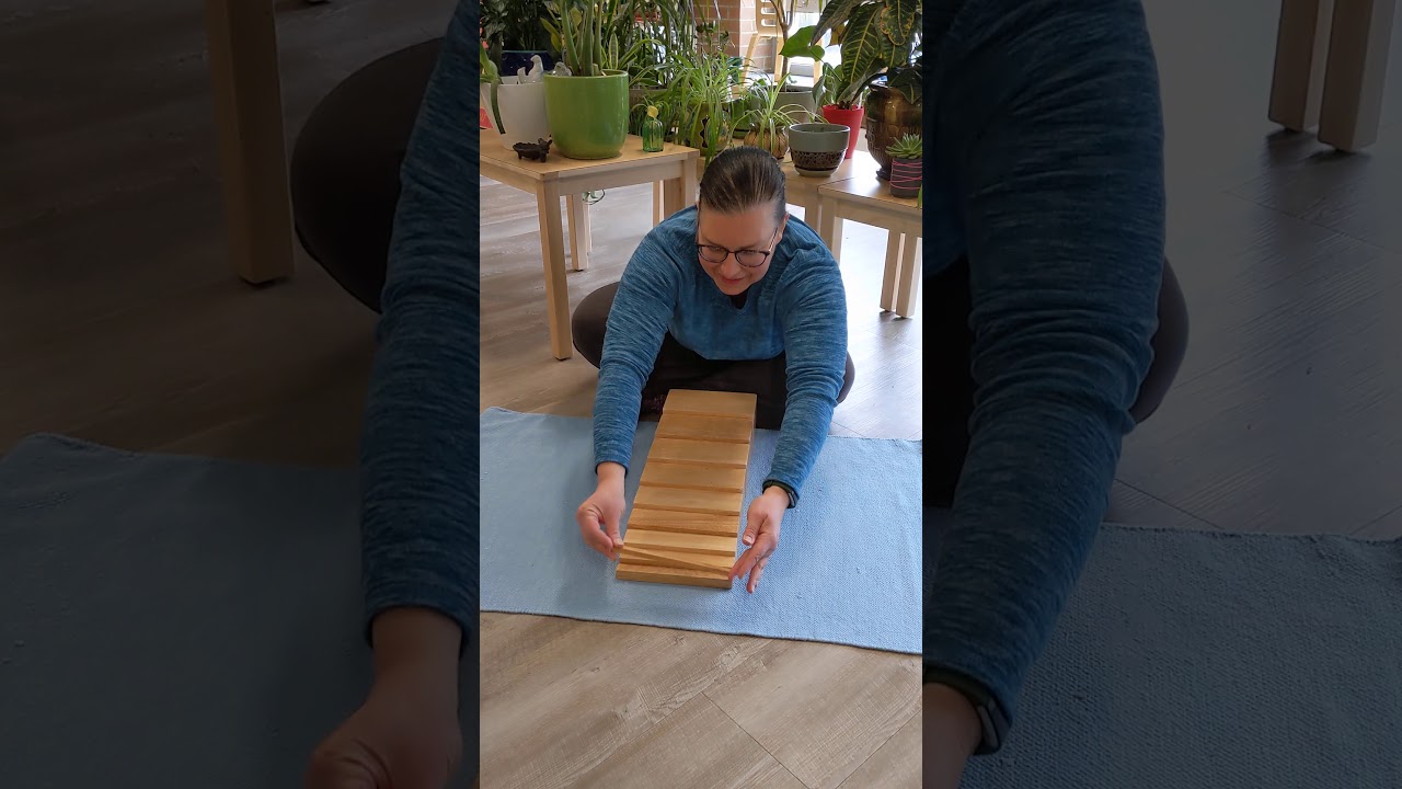 Montessori Materials from the Sensorial Area:  The Brown Stairs  (March 19, 2020)