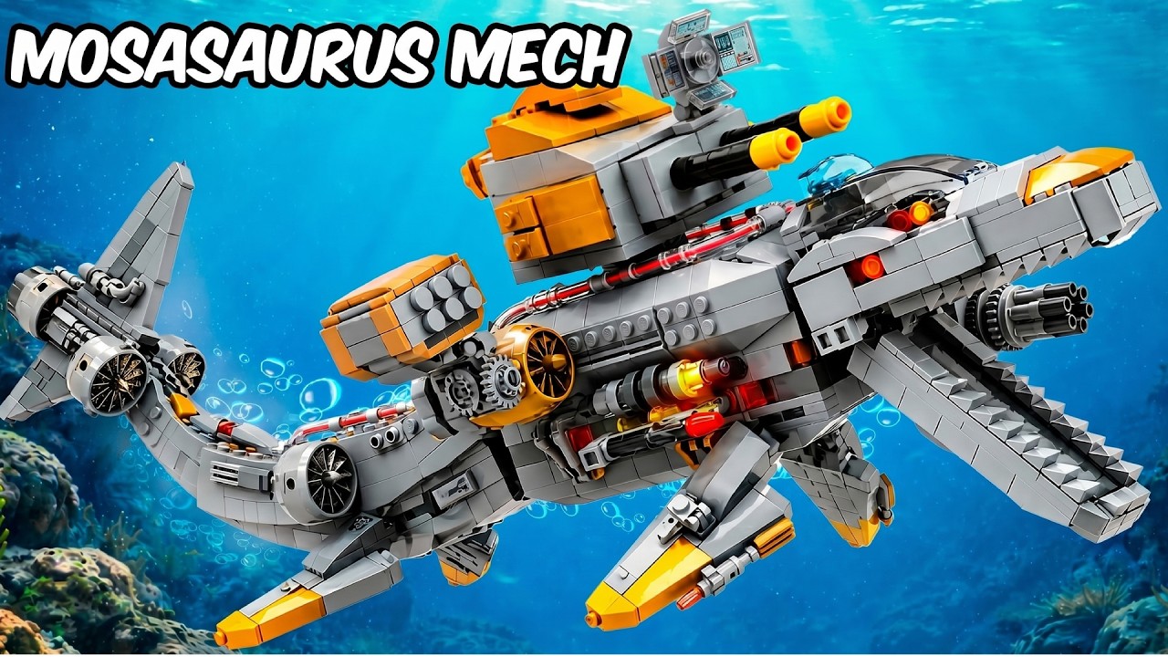 Я построил гигантского меха-мозазавра из LEGO | RIAM Bricks