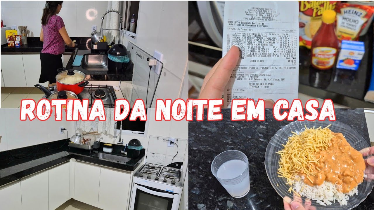 ROTINA DA NOITE EM CASA | FAZENDO JANTA SIMPLES COM CARINHO 🍲