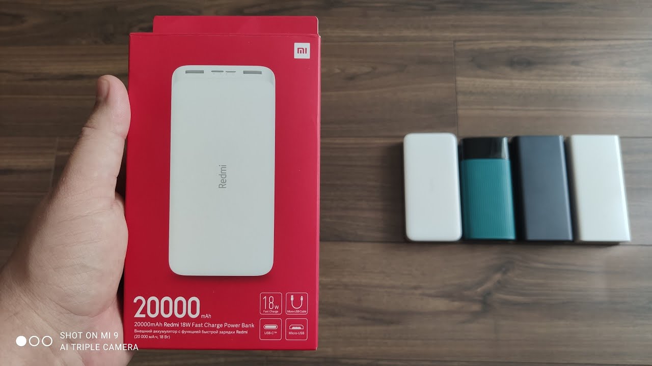 САМЫЙ ДЕШЕВЫЙ Power Bank СЯОМИ ► Xiaomi Redmi 20000mAh / 2 USB / QC 3.0 18W / USB-C