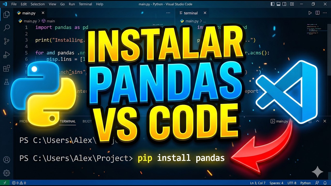 Cómo instalar pandas en Visual Studio Code paso a paso