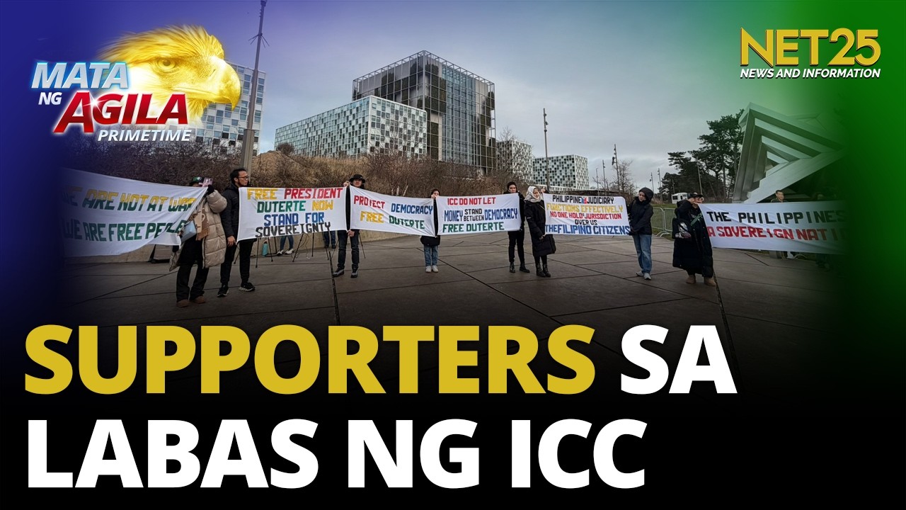 Mga taga-suporta ni FPRRD nagtipon sa labas ng ICC