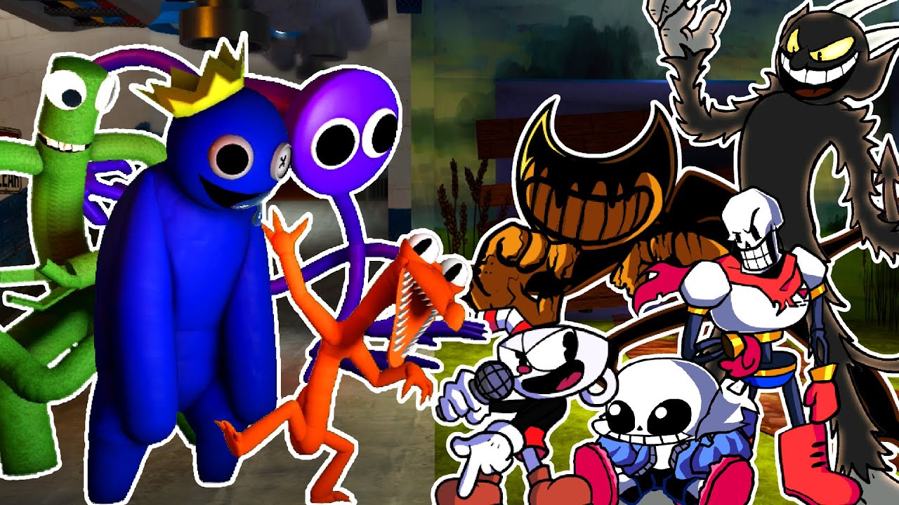 Rainbow Friends VS Indie Cross 🎶 (FNF Friends To Your End but Indie Cross Characters Sing It)