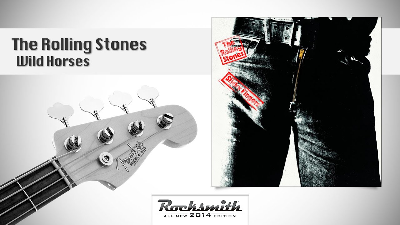 The Rolling Stones, Wild Horses - 100% with lyrics (Rocksmith Bass)