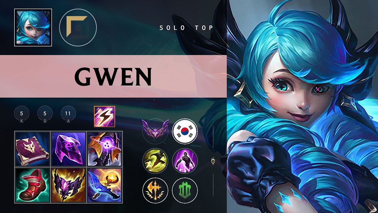 Gwen Top vs Ornn - KR Master Patch 26.08