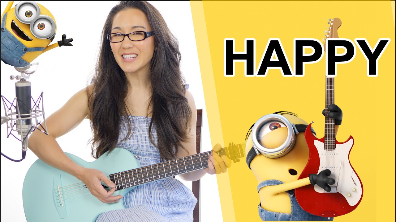 Happy - Pharrell Guitar Tutorial with Easy Chords and Riff