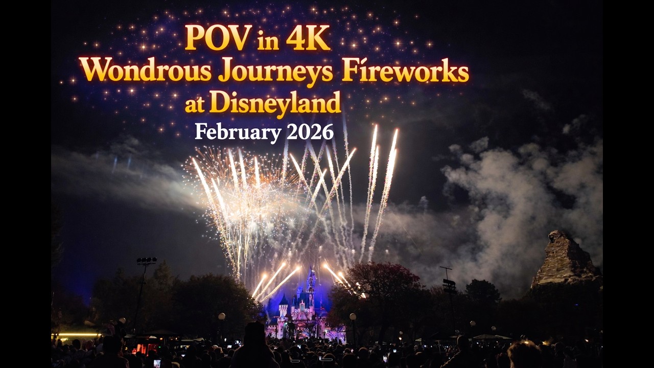 POV 4K Wondrous Journeys Fireworks at Disneyland February 2026 70th Anniversary Celebration