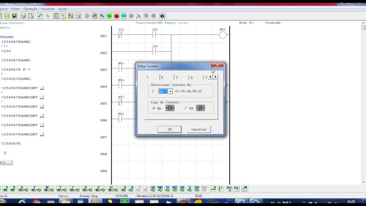 Video CLP Clic -02 Weg - Programação porta automática em Ladder