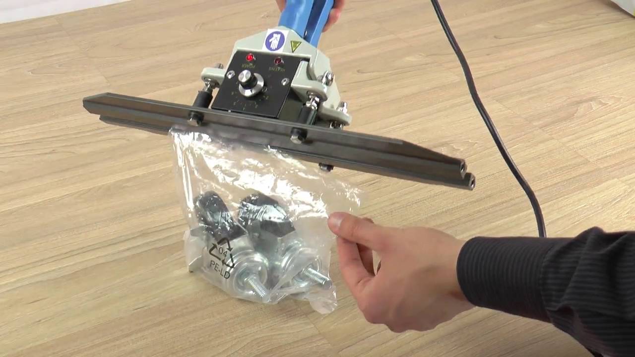 Pinza saldante per sacchetti in plastica e accoppiati