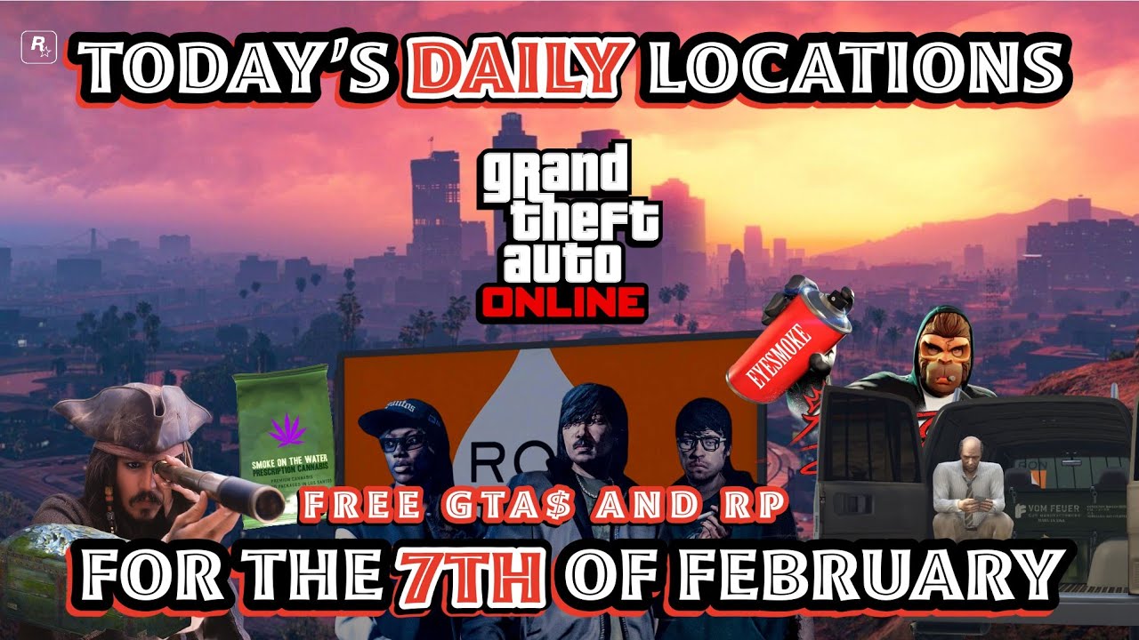 GTA: Online. • Today's Shipwreck, Gun Van, Street Dealers, LS Tags & Weed Bag locations. • Feb. 7th.