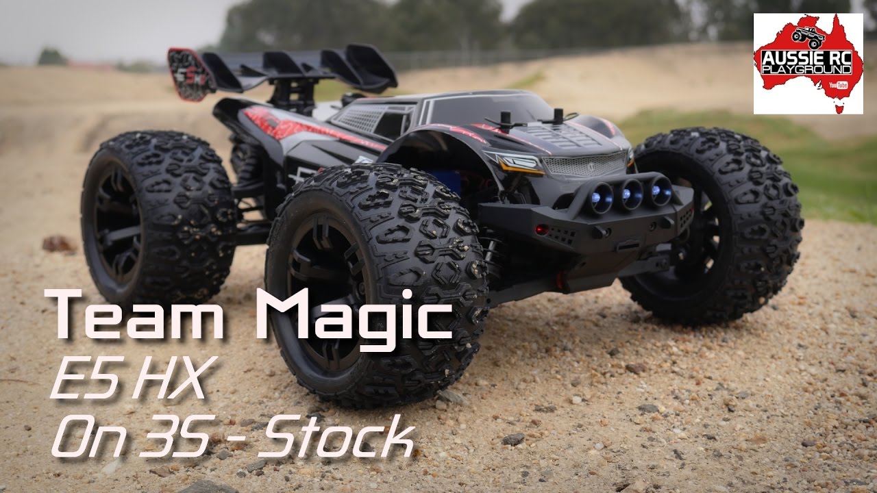 Team Magic E5 HX MT first run on 3S - Stock