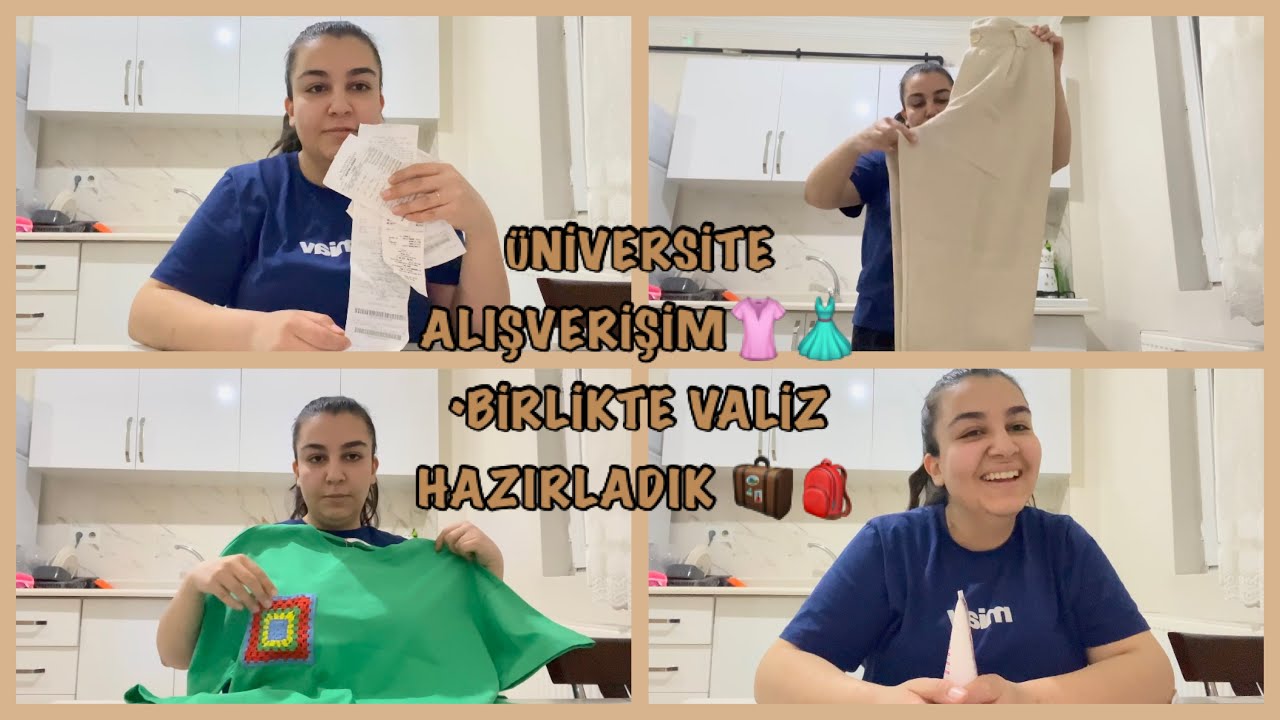 ÜNİVERSİTE ALIŞVERİŞİM👗👚•BİRLİKTE VALİZ HAZIRLADIK🧳🎒