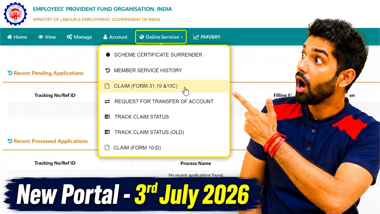 EPFO 3.0 Portal LIVE 🔥 New EPF Withdrawal Process 2026 | Form 31, EPS, KYC & All Online Services