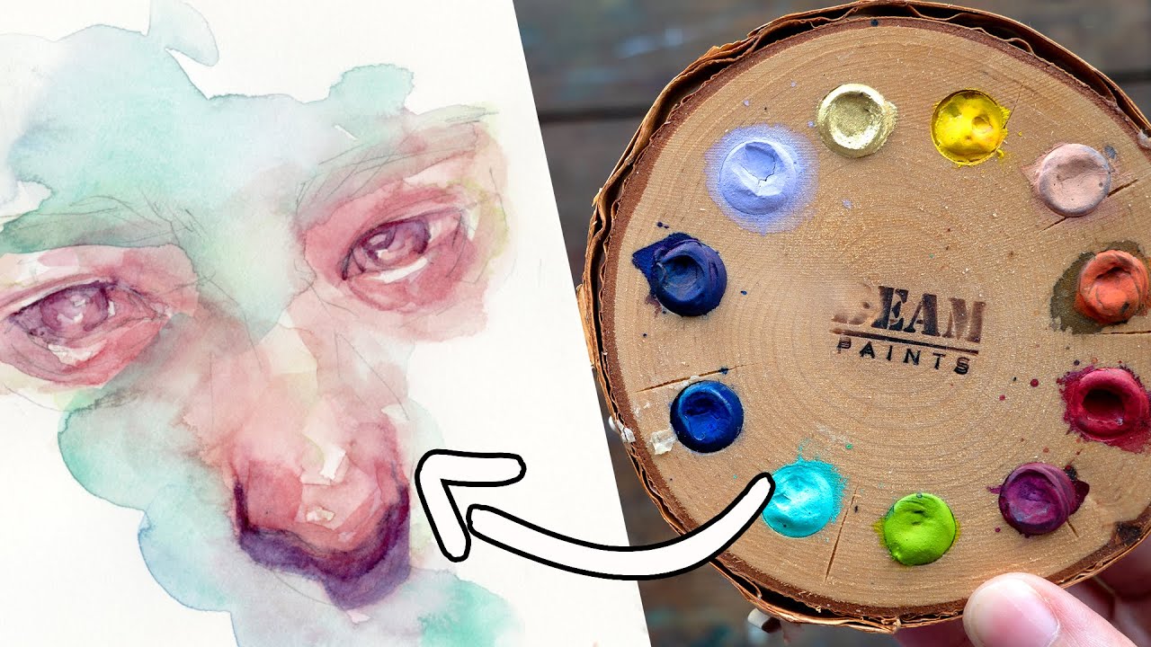 Палитра для акварели из дерева! Акварели Beam Paints
