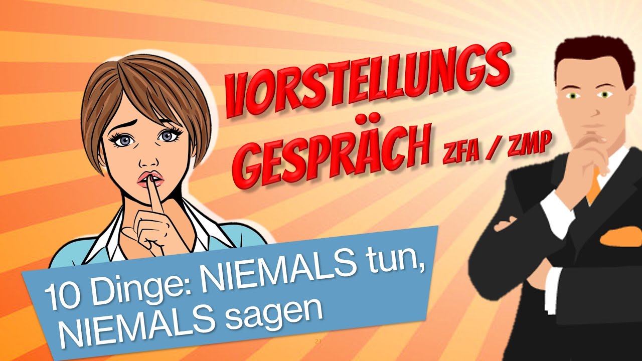 Vorstellungsgespräch (Zahn-) Arztpraxis (ZFA / ZMP): 10 Dinge, die Du niemals TUN oder SAGEN darfst