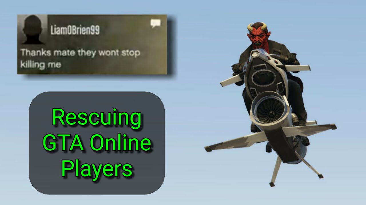Rescuing GTA Online players from MKII Broomstick Griefers