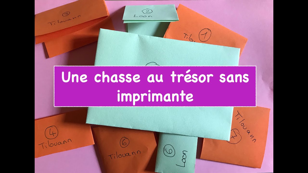 une chasse au trésor sans imprimante