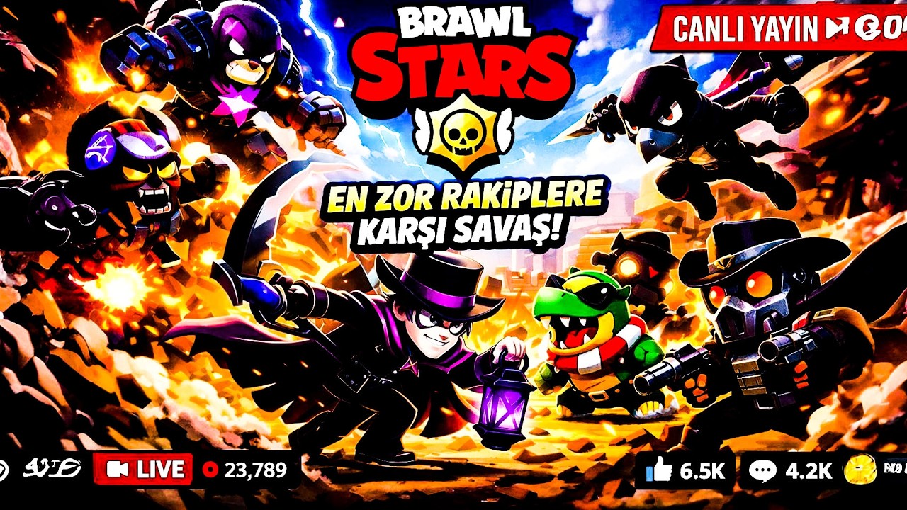 BRAWL STARS EN ZOR RAKİPLERE KARŞI SAVAŞ CANLI YAYIN # 2