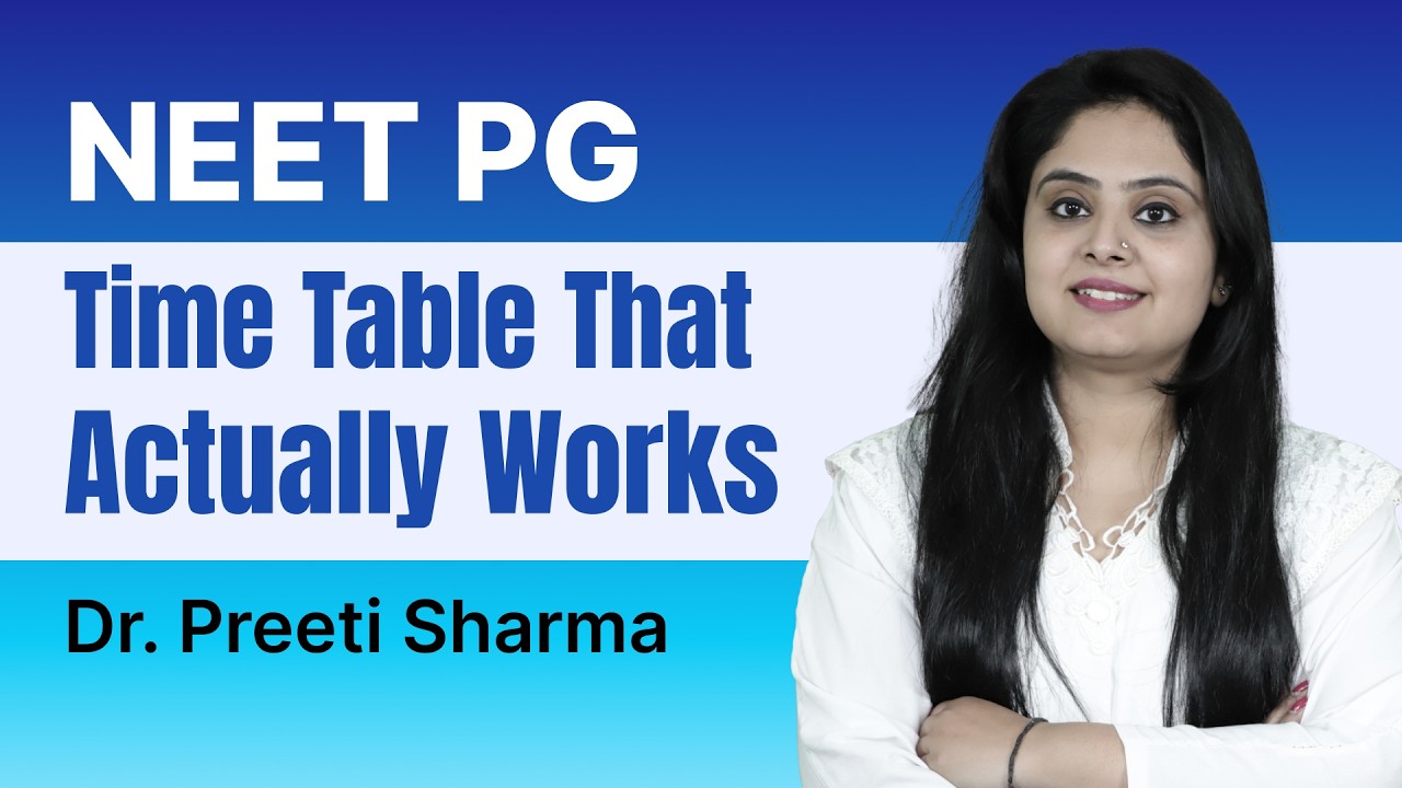 NEET PG Time Table That Actually Works 🔥 | Dr. Preeti Sharma LIVE