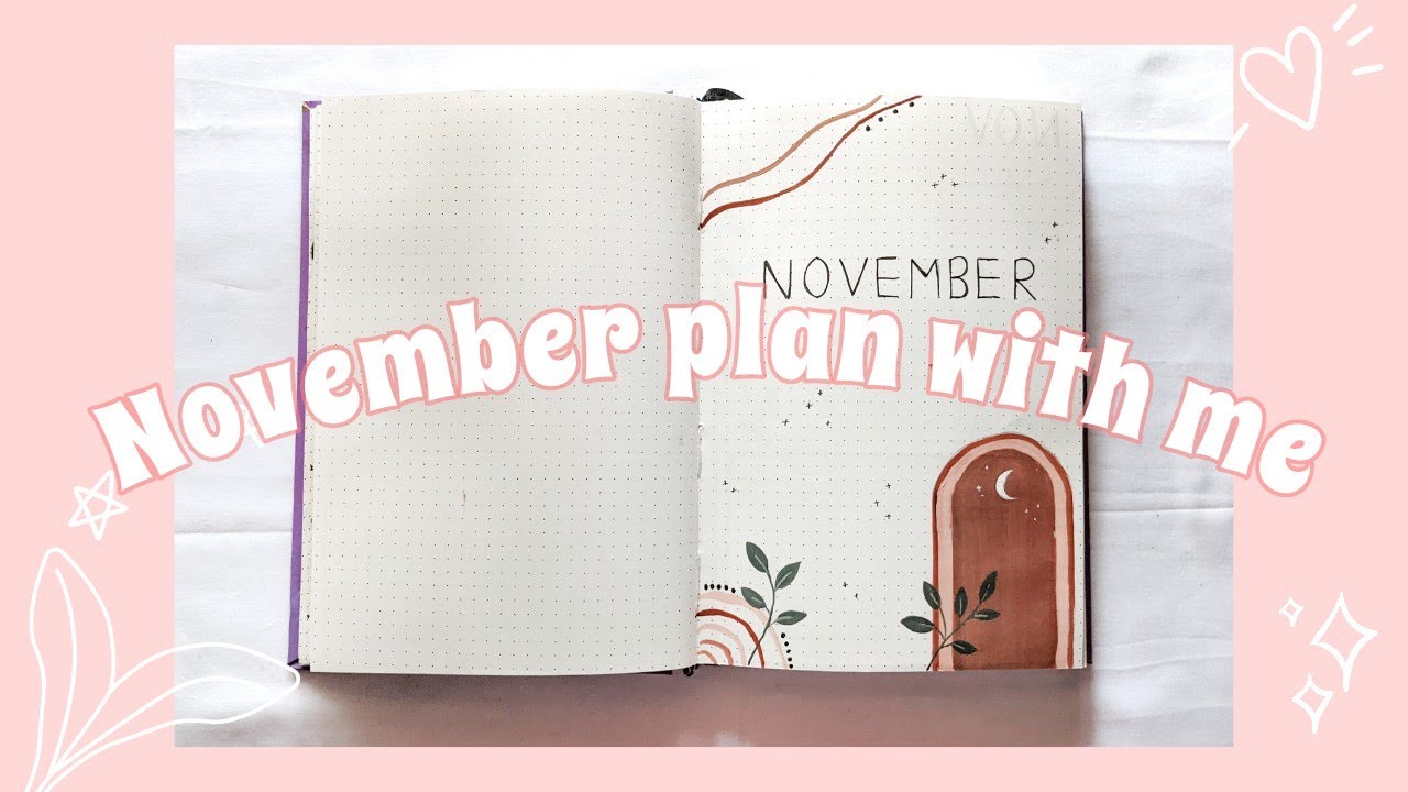 November bullet journal setup » aesthetic plan with me // boho theme // cute ✨