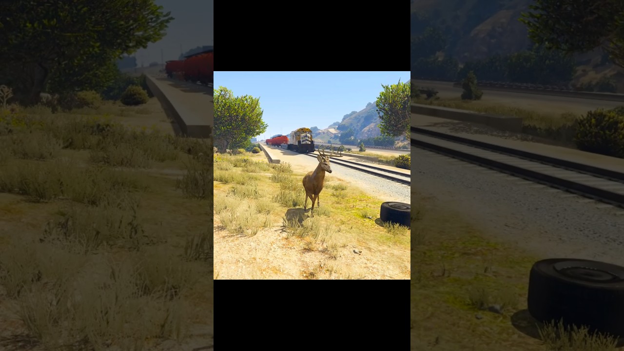 GTA:5 Train v s animal￼ 😭😱| 