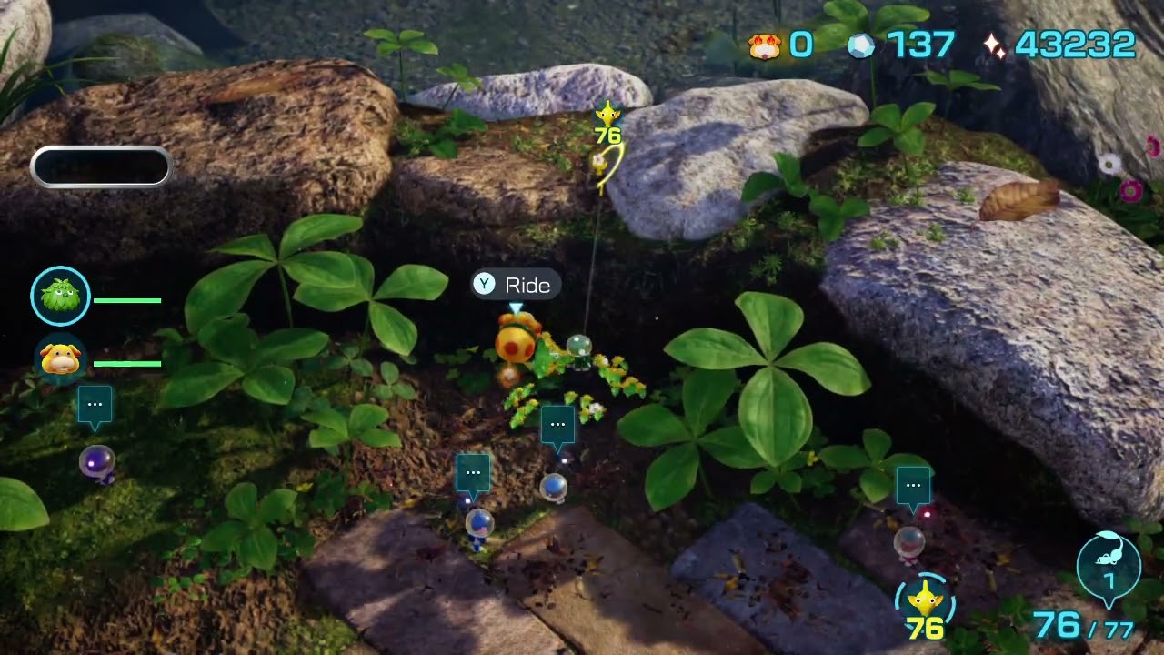 my yellow pikmin loves swimming