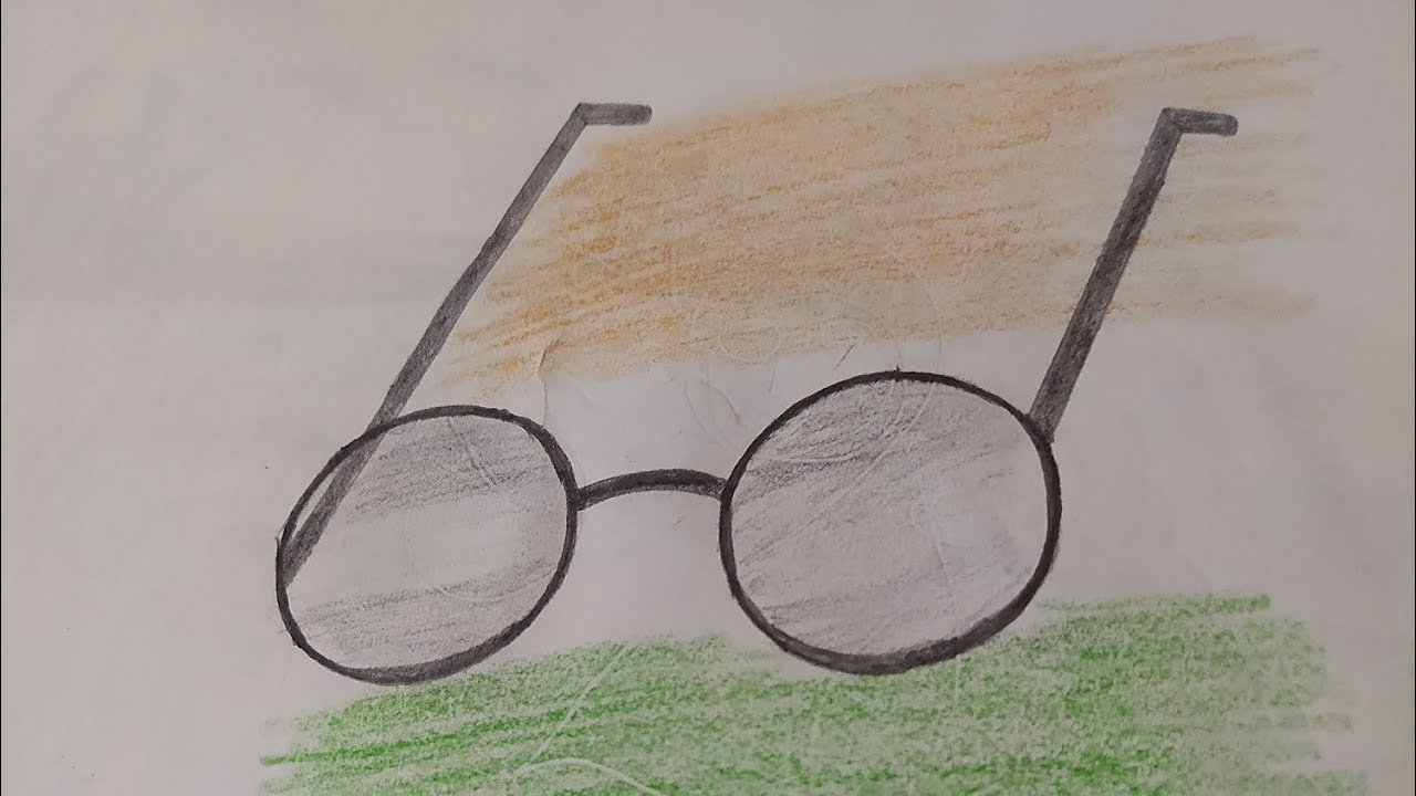 How to Draw Very Easy Gandhi ji goggle Drawing || video Abhisoni Drawing Channel