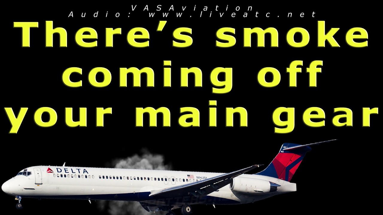 [REAL ATC] Delta MD-90 SMOKE OFF LANDING GEAR on TAKEOFF!