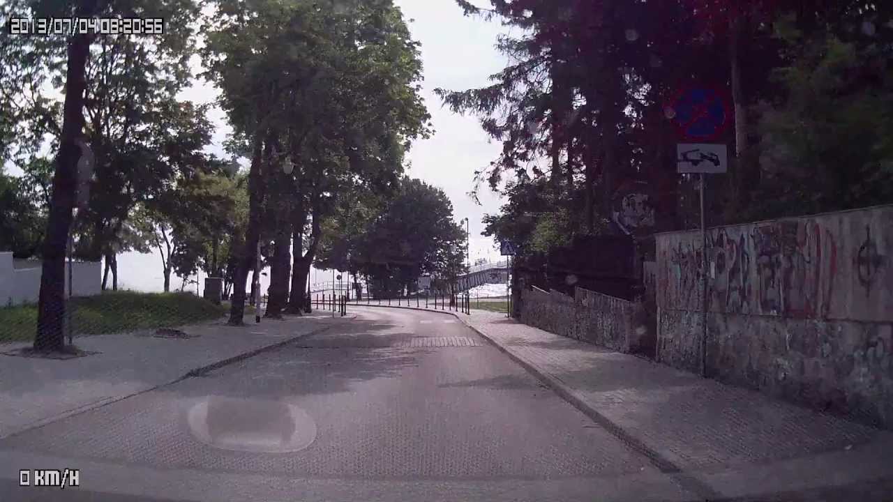 Ładny Poranek Gdynia Orłowo 4.07.2013 kamerka samochodowa nagranie test
